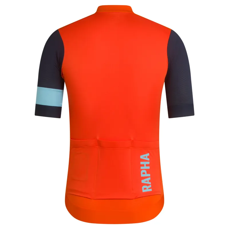 Rapha Pro Team Training Jersey in Dark Orange and Navy-2